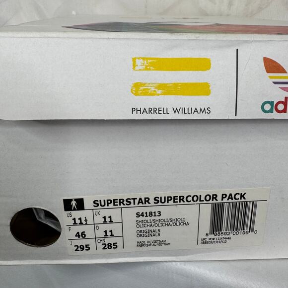 Adidas Superstar x Pharrell Equality Superstar Shift Olive Rare Men’s Size 11.5 - Picture 7 of 12